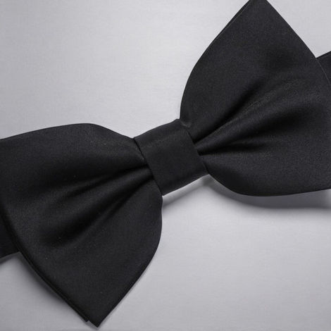 Calvadoss Men's Solid Bow Tie | BOW 2159 | Black
