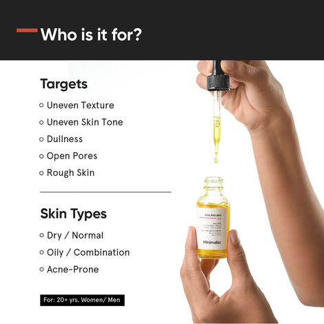 Minimalist AHA 25% + BHA 2% + PHA 5% Peeling Solution For Glowing Skin & Deep For Men And Women