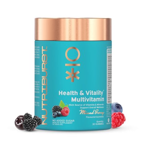 Nutriburst Health & Vitality Gummies With Multivitamins & Biotin