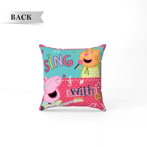Sassoon Peppa Pig Reversible Printed Filled Cushion | Pink | 40 x 40 cm