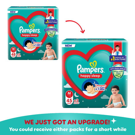 Pampers Happy Sleep Pant Style Baby Diapers | M | 7-12 Kg Diapers