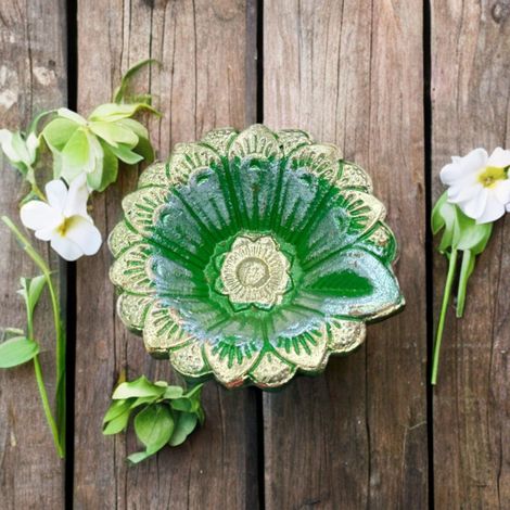 Multicolor Dazzle Diya | Pack Of 4 | Designer Clay Diya | DiaCraft