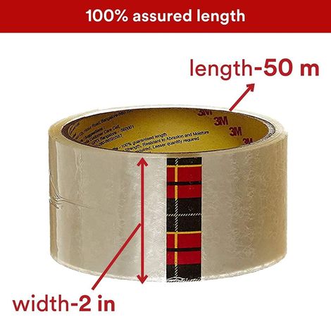 Scotch BOPP Packaging Tape - Polypropylene Transparent Tape | 5 cm x 50 m