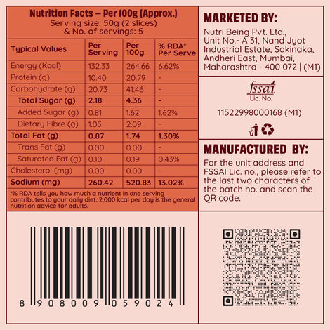The Health Factory Multi Protein Bread | Clean Label - Not Brown