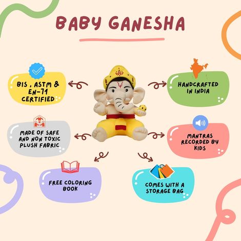 Panda's Box Mantra Chanting Baby Ganesha | Medium - 30 cm