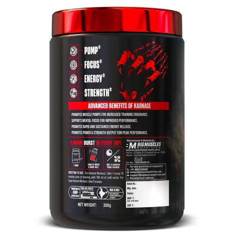 Bigmuscles Nutrition Karnage Pre-Workout Sex On The Beach