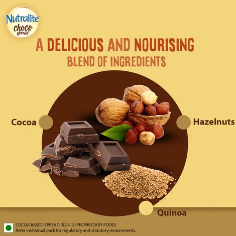Nutralite Choco Spread Crunchy With Protein-Rich Quinoa Premium Chocolate & Real Hazelnuts - 275 g