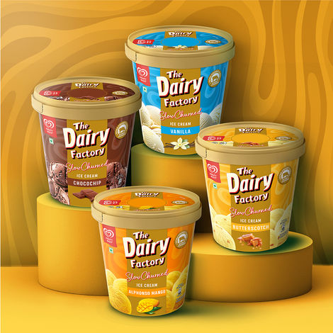 Kwality Walls The Dairy Factory Butterscotch Ice Cream Tub