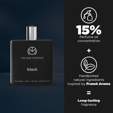 The Man Company Black EDT Perfume for Men | Long Lasting I Gifts for him