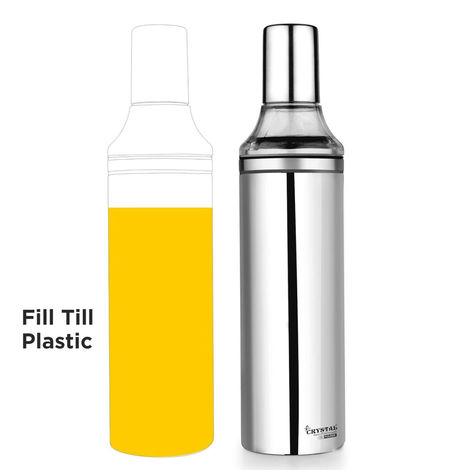 Crystal Stainless Steel Oil Pourer/ Dispenser 1000 ml