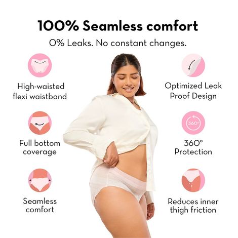 Plush Comfort High Waist Disposable Period Panty | L-XL