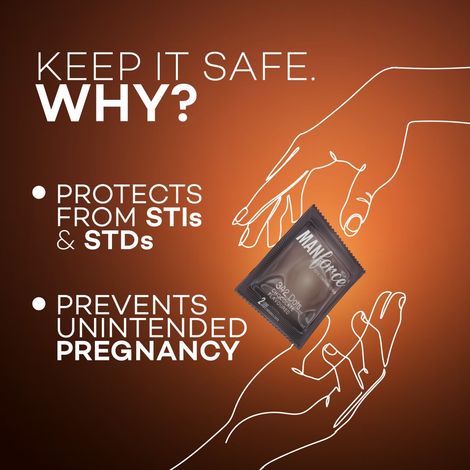 Manforce Xotic 2 in 1 (Contoured, Dotted) Chocolate Flavoured Condoms