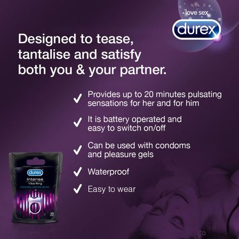 Durex Intense Vibe Ring Massager for Men & Women