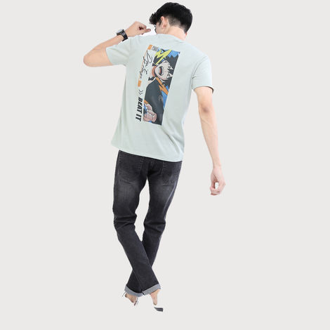 Ketch Men Printed Men Round Neck Multicolor T-Shirt | Green | M