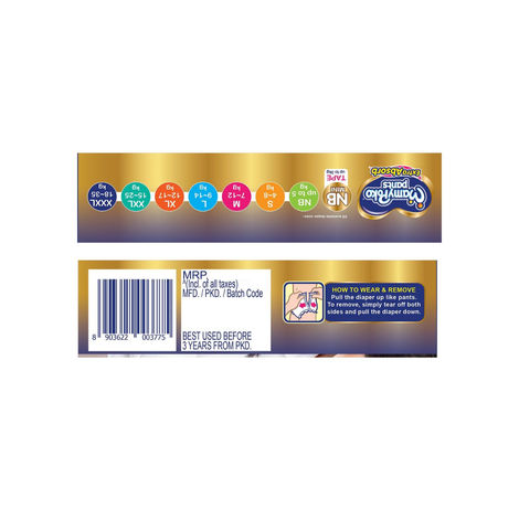 Mamypoko Extra Absorb Baby Diapers | Pant Style | L | 36 pcs