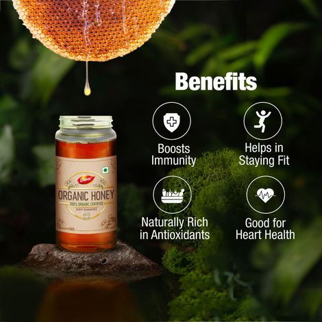 Dabur Raw Organic Honey - 100% Pure and Natural, No Sugar Adulteration