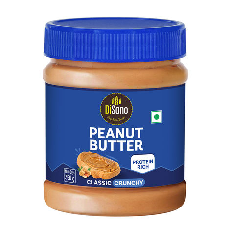 Disano Peanut Butter - Crunchy, 26% Protein, No Trans Fat & Preservatives