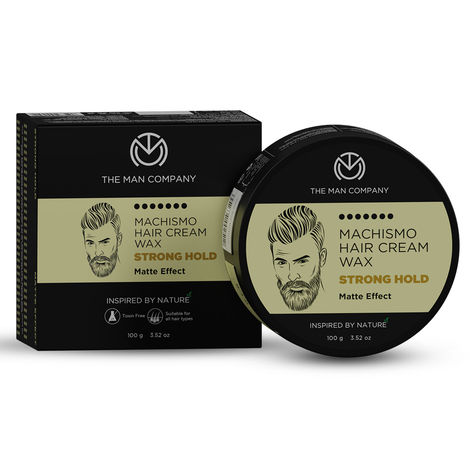 The Man Company Machismo hair cream Wax Stronghold Hair Wax for Men | Up-to 12 Hours Strong Hold | Enriched with Vitamin E & Almond Oil