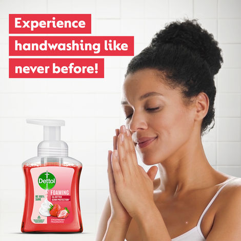 Dettol Foaming Hand Wash Strawberry | Moisturizing Foam | Handwash Pump