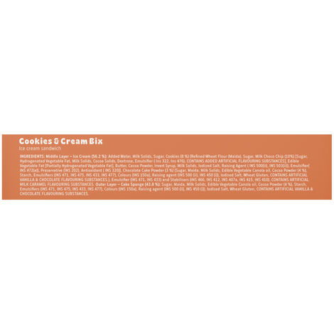 Hocco Bix Cake Cookies & Cream Ice Cream Sandwich