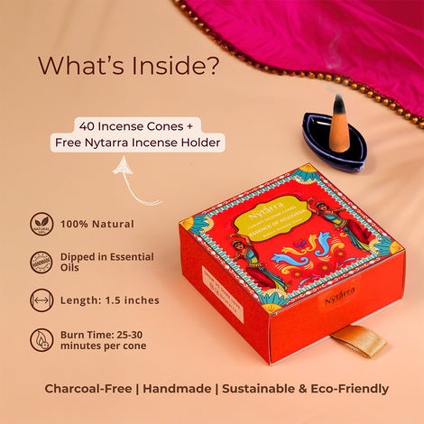 Nytarra Naturals Luxury Incense Cones Essence of Ayurveda