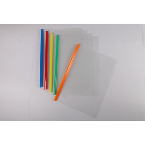 Saya Assorted 10 Ct. Clear Slide Bar Strip File Eco - A4