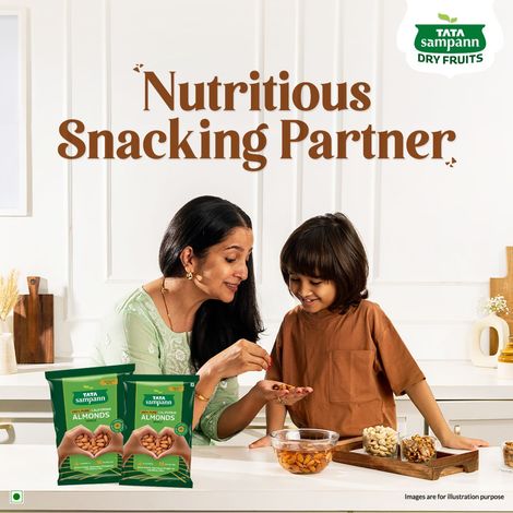 Tata Sampann 100% Pure California Almonds/Badam Giri Whole Premium Quality