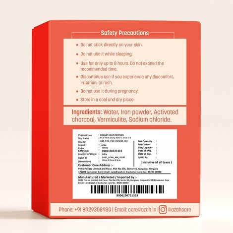 Azah Period Pain Relief Heat Patches - (Pack Of 3)