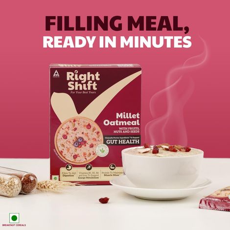 Right Shift Millet Oatmeal | High Protein & Fibre, No preservative | Sweetened with Jaggery