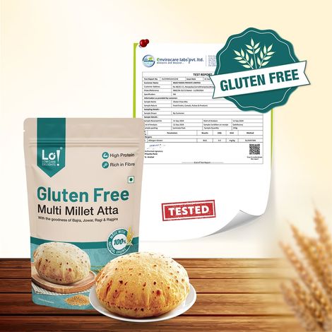 Lo Foods Gluten Free Flour (Jowar Flour, Ragi Flour and Millet atta) - Multigrain Atta