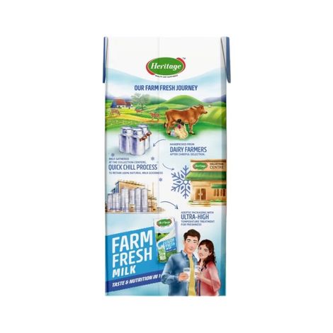 Heritage Farm Fresh Toned Tetra pack Milk
