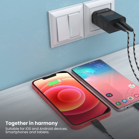Portronics Adapto 45 USB Type-C and USB Type-A Adapter | Fast Charging