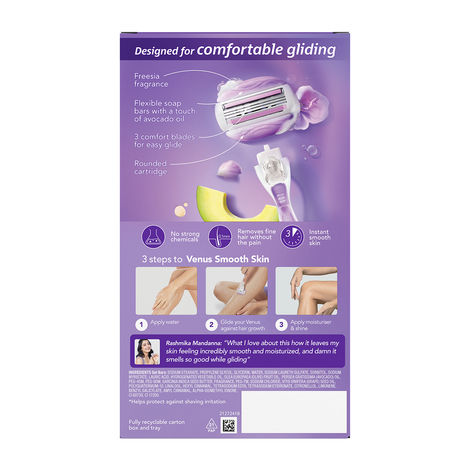 Gillette Venus Comfortglide Hair Removal Razor For Women With Avocado Oils & Freesia Scent
