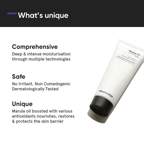 Minimalist 5% Marula Oil Face Moisturizer Cream based Nourishing & Hydrating For Men & Women