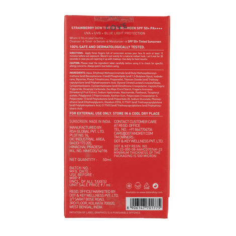 Dot & Key Strawberry Dew Tinted Sunscreen SPF 50+ PA++++ - 01 Porcelain