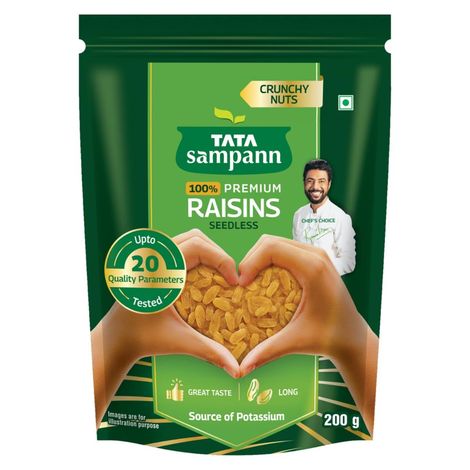 Tata Sampann 100% Pure Premium Raisins/Kishmish Seedless