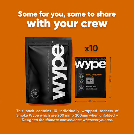 Wype - After - Smoke Odour Neutralizing and Refreshing Wet Tissue
