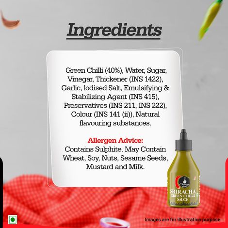Ching's Secret Sriracha Green Chilli Sauce, Dip, Spread, Cook, Drizzle
