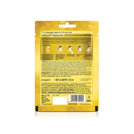 Everyuth Naturals Golden Glow 24K Gold Sheet Mask