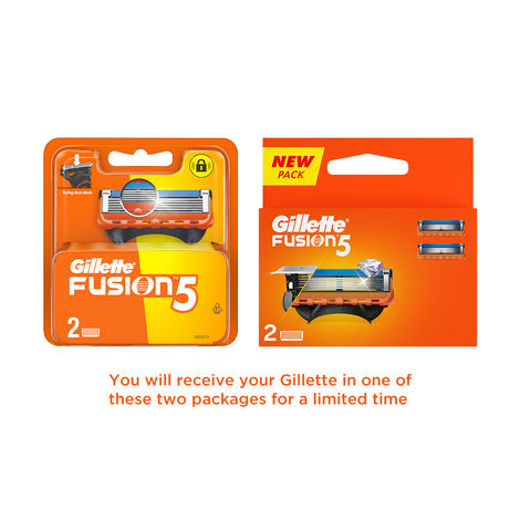 Gillette Fusion Manual Shaving Razor Blades For Men (2 Cartridges)