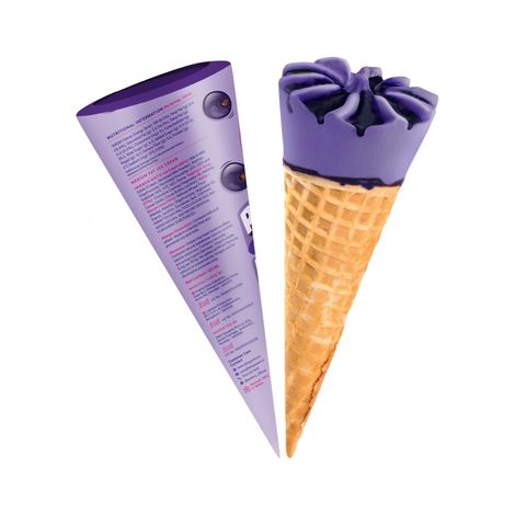 Go Zero Black Currant Low Calorie Guilt Free Ice Cream Cone