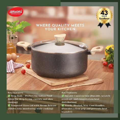 Jensons Cuisine Deep Casserole / Biryani Pot 28 cm