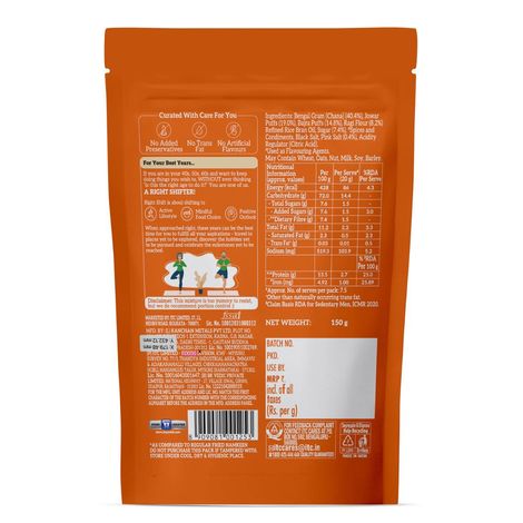 Right Shift Roasted Khatta meetha Millets Chana Mixture | 70% Less Saturated Fat