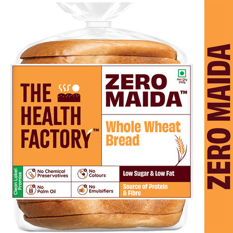 The Health Factory Zero Maida Bread - 100% Whole Wheat
