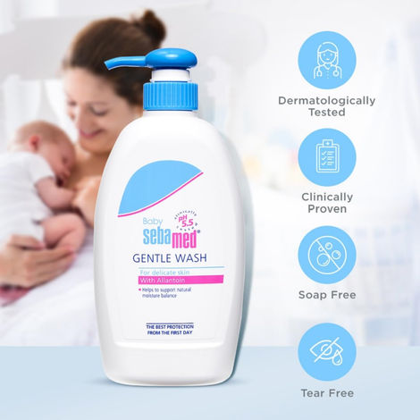 Baby Sebamed Gentle Wash | pH 5.5 | Baby Body Wash | Soap Free| Tear Free