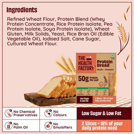 The Health Factory Multi Protein Bread | Clean Label - Not Brown