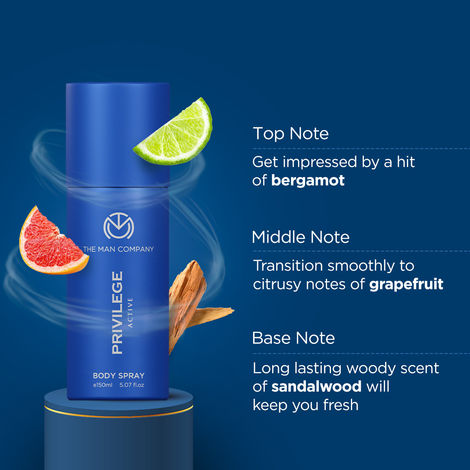 The Man Company Deodorants for Men - Privilege Active & Bold | Premium Fragrance Body Spray
