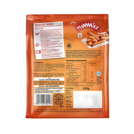 Godrej Yummiez Chilli Chicken Sausages