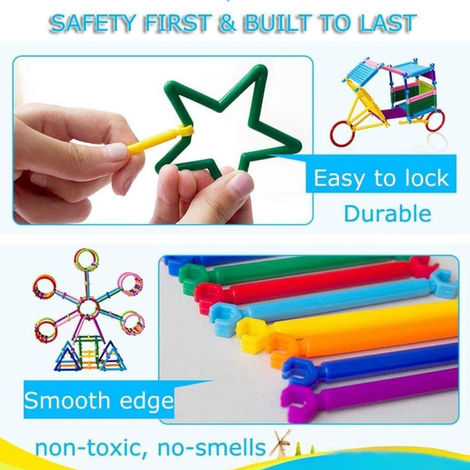 Toyshine Educational Building Blocks Smart Sticks Set For Baby Kids - Multicolour