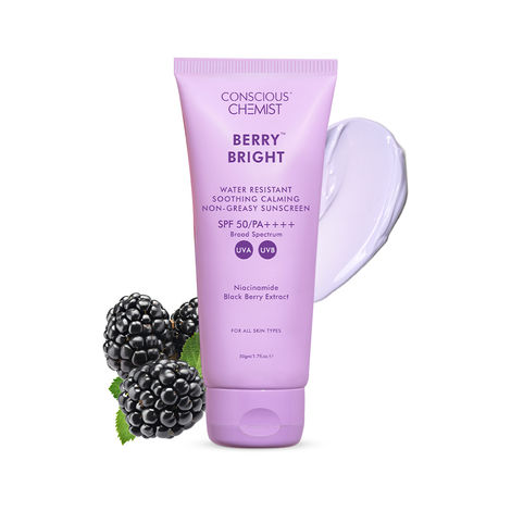 Conscious Chemist Berry Bright Water Resistant Non-Greasy Sunscreen SPF 50 PA++++